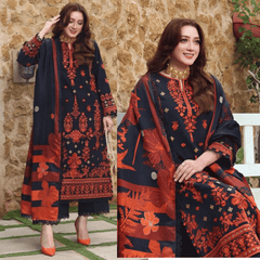 Swagiwear Asim Jofa, unstitched 3 piece Lawn sequence embroidered suit -