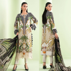 SwagiWear - Summer 3PC Lawn Digital Printed Dress - Sw1366