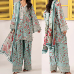 SwagiWear - Summer 3PC Lawn Digital Printed Dress - Sw1368