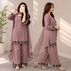 SwagiWear - Summer-3PC Lawn Embroidered Suit - Sw1489