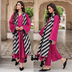 Lawn Unstitched 3 Piece Printed Dress - Sw922