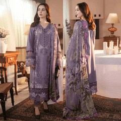 Swagiwear Jade - 3PC Lawn Chickenkari Embroidered Suit -