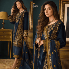 Swagiwear Asim Jofa - Embroidered Velvet 3piece suit -