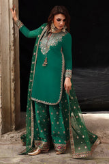 Veezal - Unstitched 3 piece embroidered summer suit - Sw1358