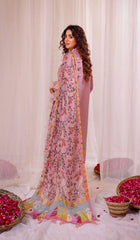 Swagiwear 3PC Lawn Heavy Embroidered Shirt & Silk Digital Printed Dupatta.