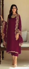 3PC Lawn Embroidered Shirt With Organza Embroidered Dupatta. Sw821