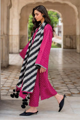 Lawn Unstitched 3 Piece Printed Dress - Sw922