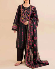 Swagiwear Khaddar 3 Piece Embroidered Dress -