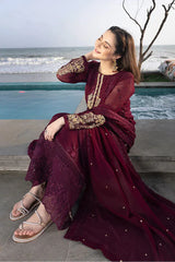 Swagiwear AZURE - Summer 3PC Lawn Embroidered Suit-