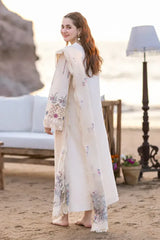Swagiwear Chikenkari Qalamkar Embroidered Dhanak Three Piece