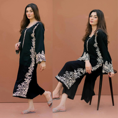 Swagiwear Lajwanti 2Pc Embroidered Lawn Suite With Fully Embroidered trouser & Patches
