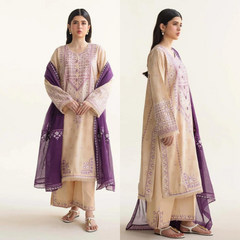 Sw817 Zarashahjhan Embroidered Lawn Three Piece COCO
