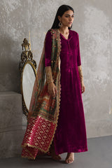 Swagiwear Jazmin - Embroidered Velvet 3-Piece Dress - 