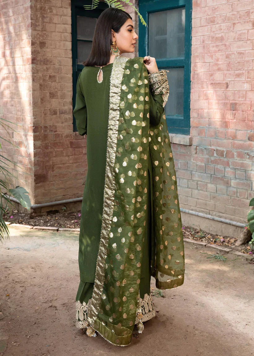 Swagiwear /2 3 Piece Silk Embroidered With Jaquard Duppatta