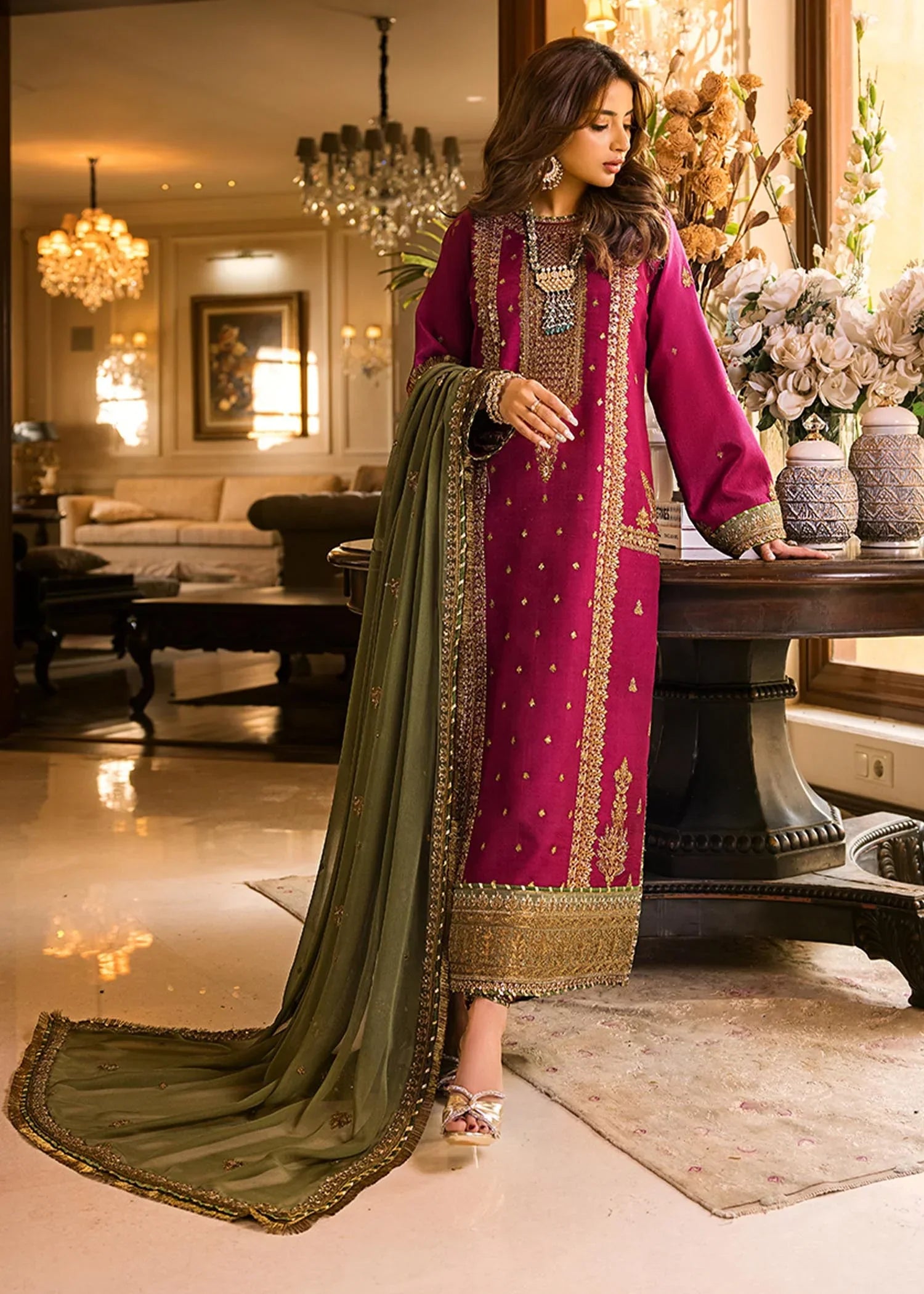 Swagiwear Asim Jofa, unstitched 3 piece embroidered lawn summer suit  