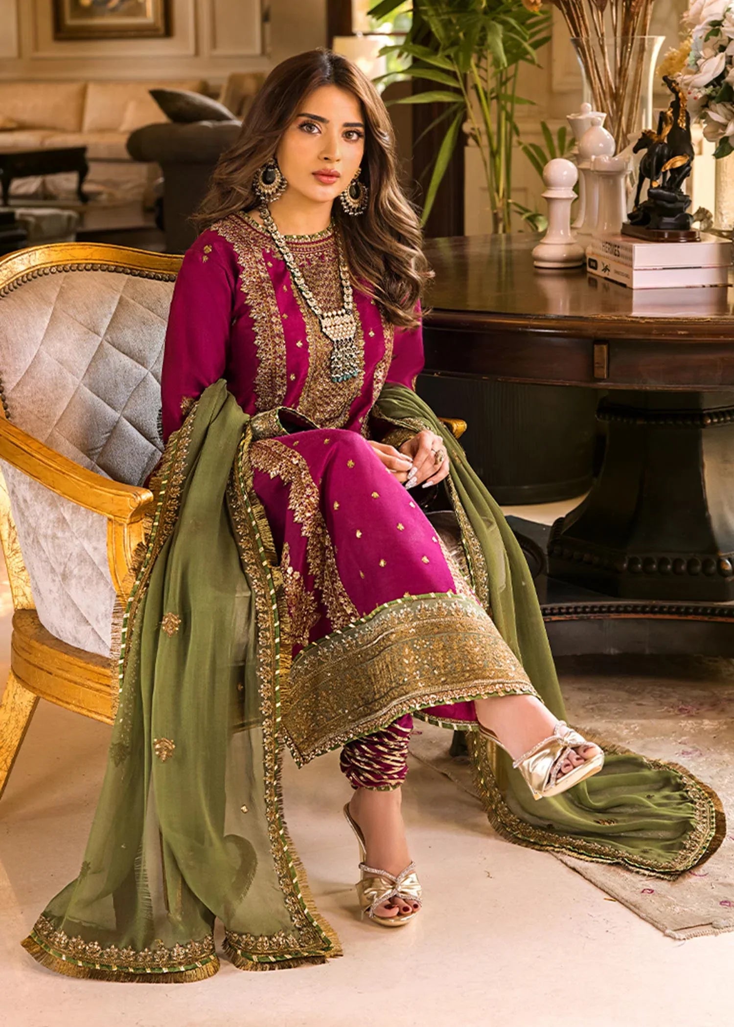 Swagiwear Asim Jofa, unstitched 3 piece embroidered lawn summer suit  