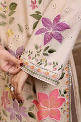 SwagiWear - Unstitched Luxury Lawn Heavy Embroidered 3PC Suit - Sw1356