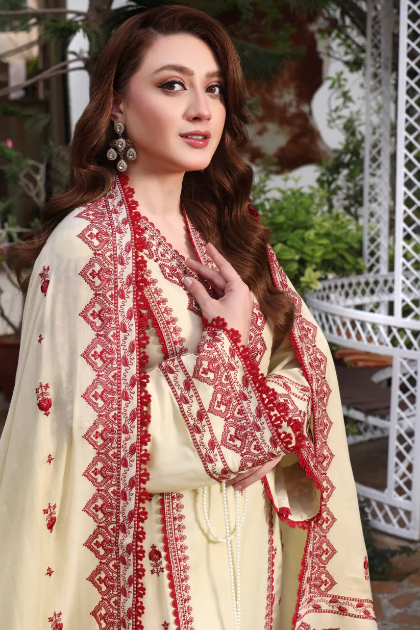 Swagiwear Asim Jofa - Winter 3PC Dhanak Embroidered Suit - 