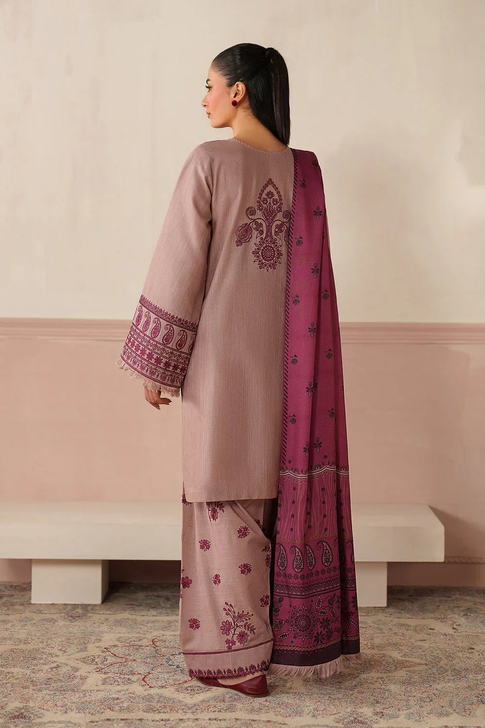 Swagiwear Baroque - 3PC Lawn Embroidered Suit - 