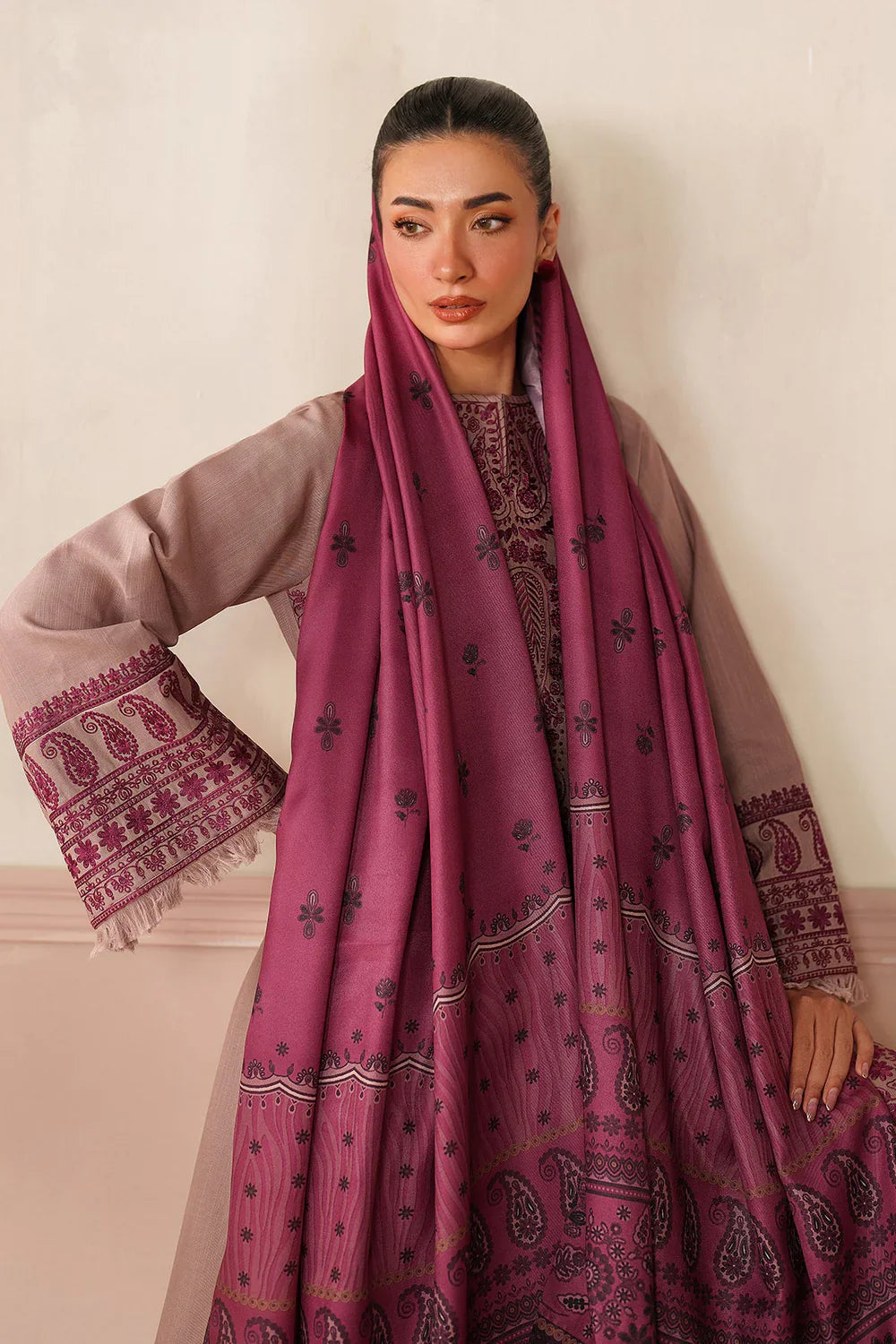 Swagiwear Baroque - 3PC Lawn Embroidered Suit - 