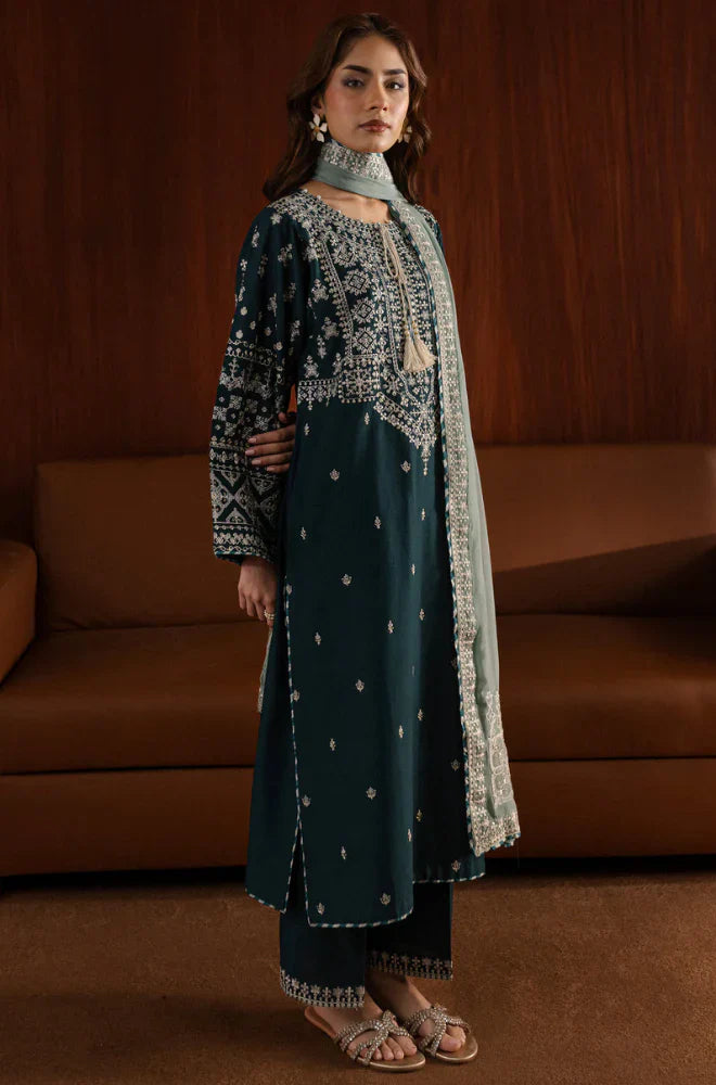 Swagiwear Azure - 3PC Lawn Embroidered Suit - 