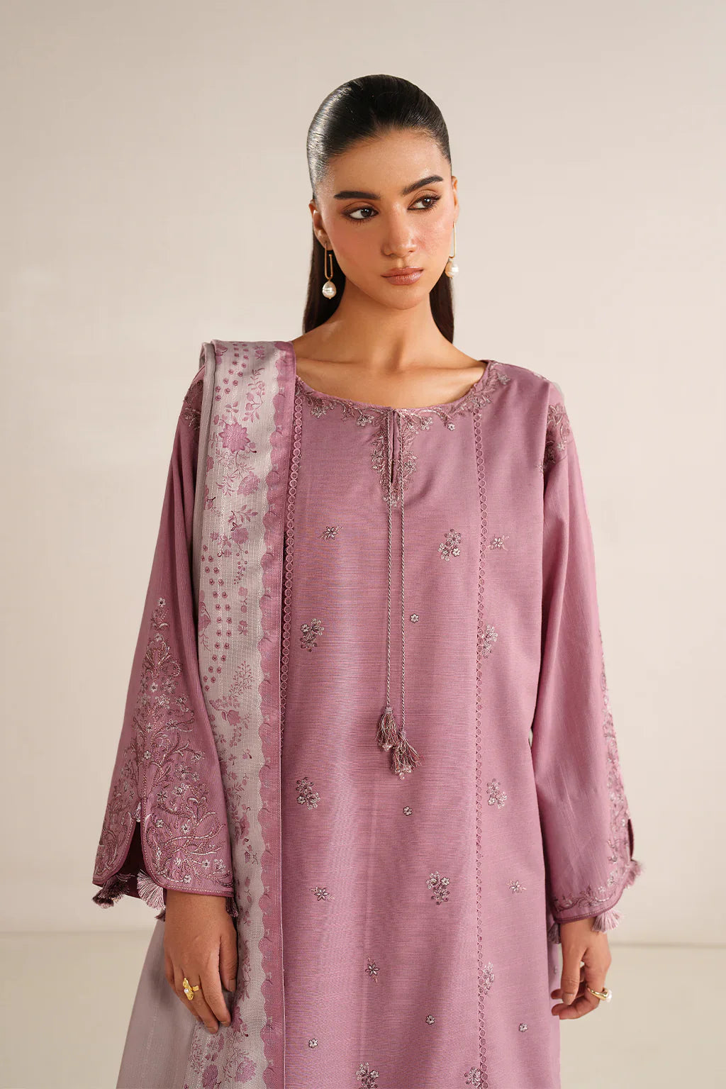 Swagiwear iznik - Summer 3PC Lawn Embroidered Suit - 