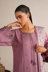 Swagiwear iznik - Summer 3PC Lawn Embroidered Suit - 