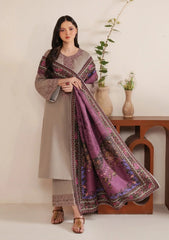 Swagiwear Jazmin 3 Pc Embroidered Dhanak  Suit - 