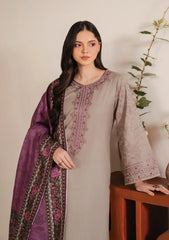 Swagiwear Jazmin 3 Pc Embroidered Dhanak  Suit - 