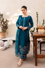 3PC Lawn Embroidered Shirt With Chiffon Embroidered Dupatta Sw709