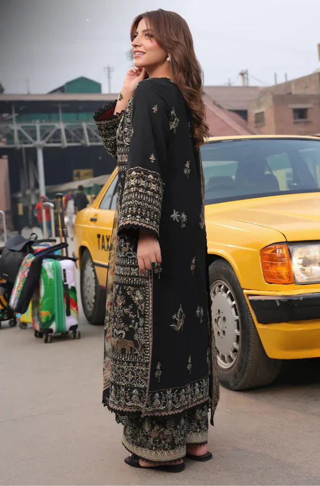 Swagiwear Asim Jofa - summer  3PC lawn Embroidered Suit - 