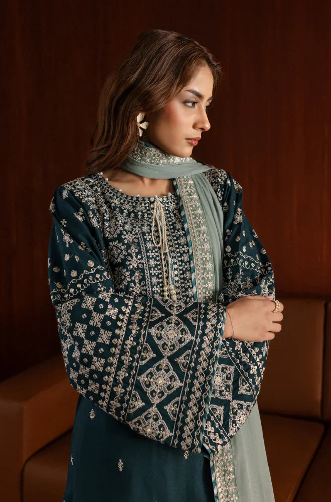 Swagiwear Azure - 3PC Lawn Embroidered Suit - 