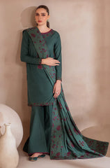 Swagiwear IZNIK - Winter 3PC Dhanak Embroidered Suit - 