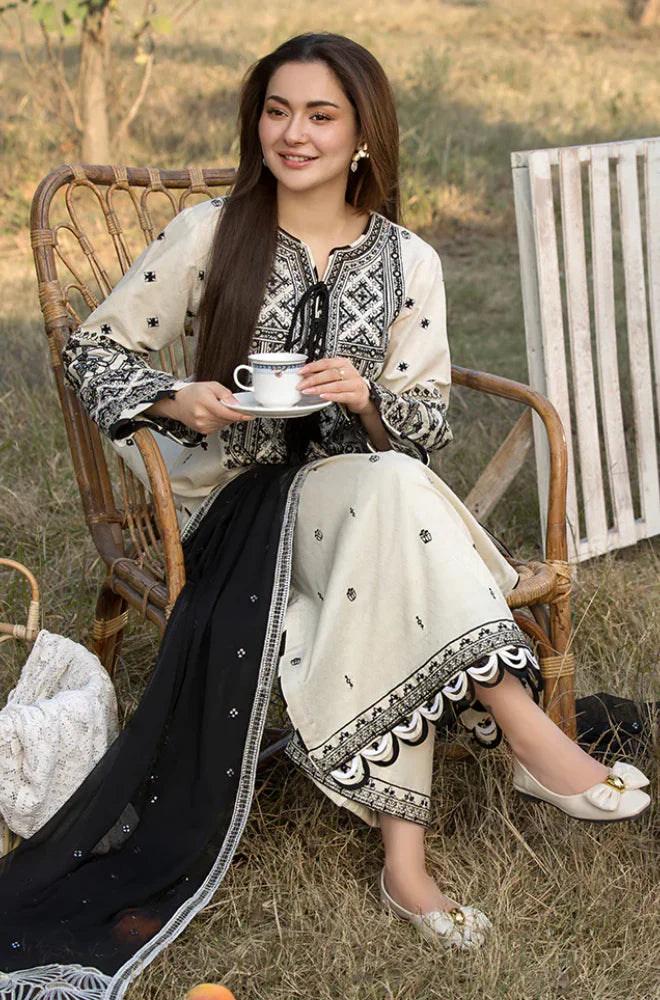 Swagiwear Allys - 3PC Lawn Embroidered Suit - 