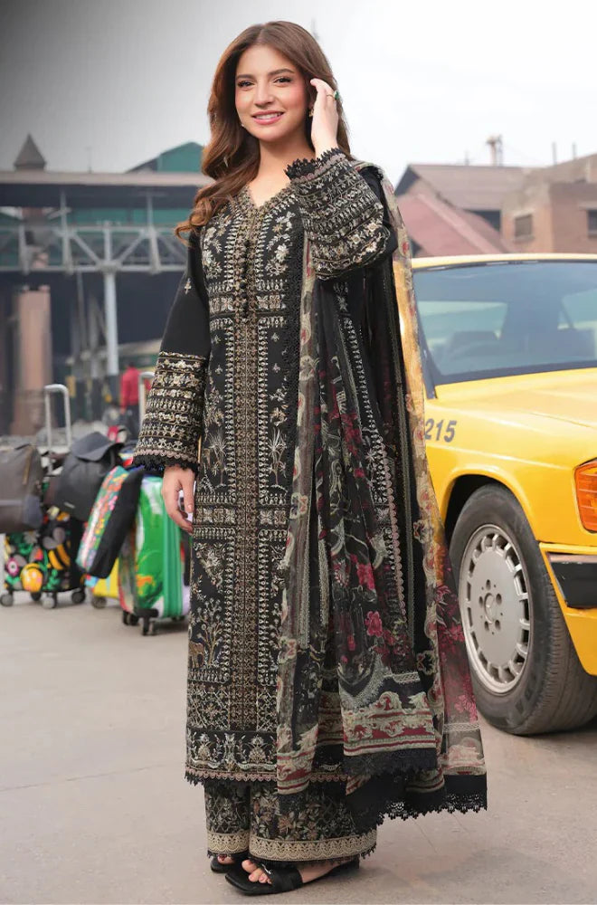 Swagiwear Asim Jofa - summer  3PC lawn Embroidered Suit - 
