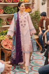 Swagiwear MUSHQ 3PC EMBROIDERED LAWN SUIT WITH PURE CHIFFON DUPATTA 