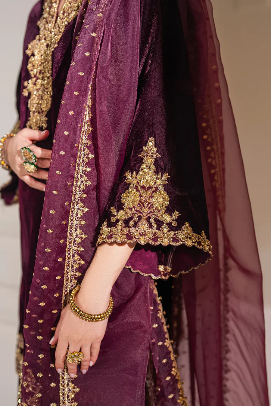 Swagiwear Barouqe Micro Velvet 9000 Festive 3 Piece Dress - 