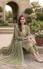 Maria B - Winter Dhanak 3-Piece Suit - Sw1545