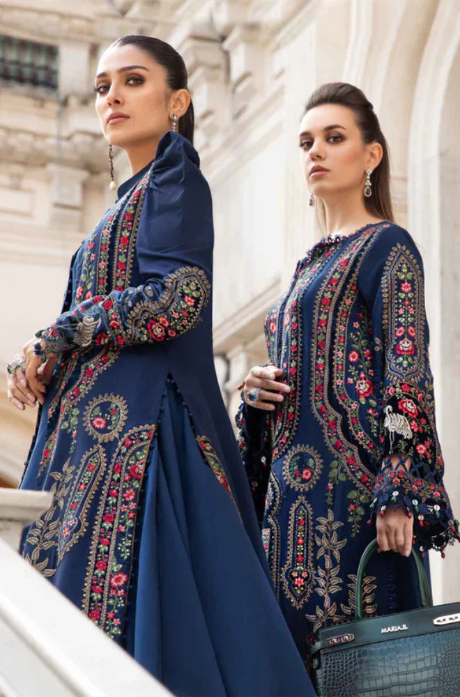 Swagiwear Maria.B- Winter 3PC Dhanak Embroidered Suit - 