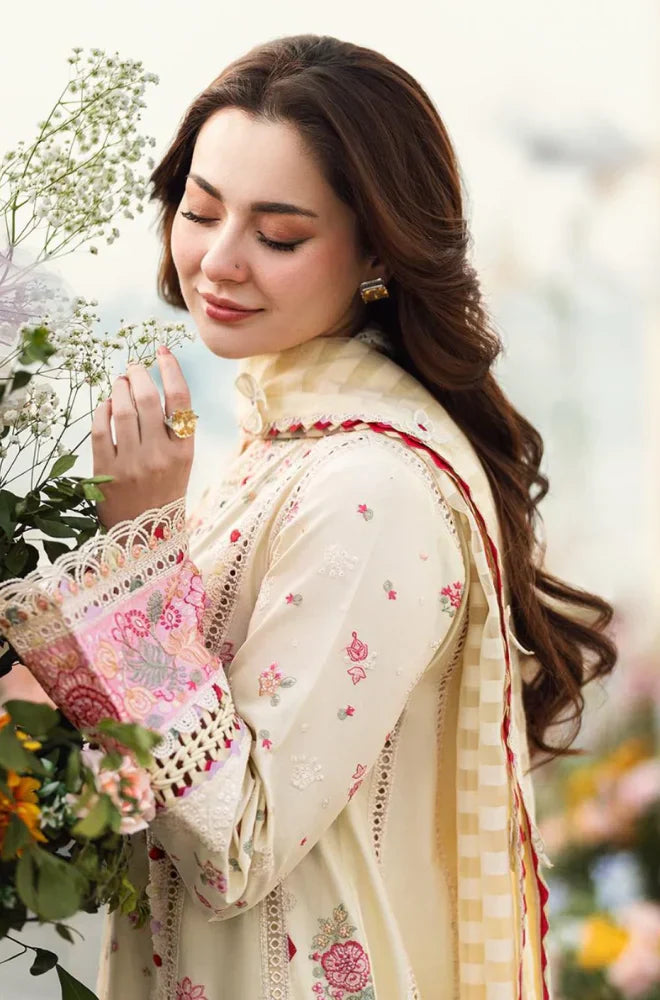 Swagiwear Qalamkaar 3PC Unstitched Lawn Embroidered ChickenKari - 