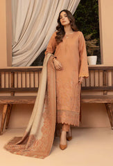 Swagiwear Bin ilyas - Winter 3PC Dhanak Embroidered Suit - 