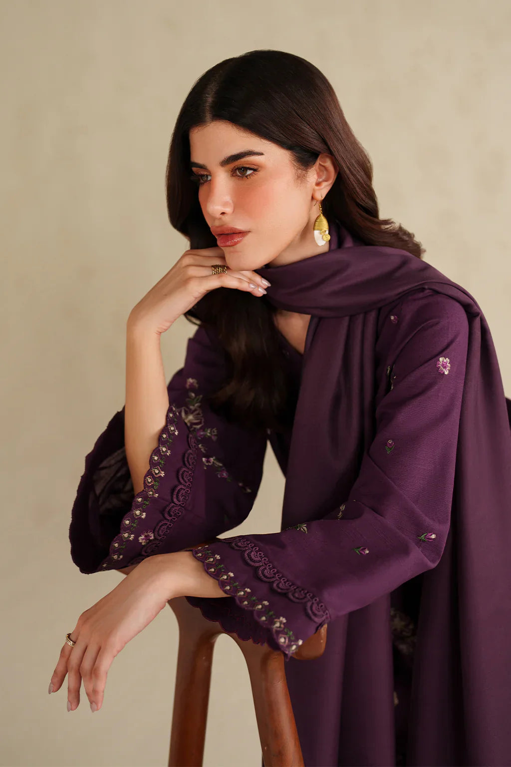 Swagiwear iznik - 3PC Lawn Embroidered Suit - 
