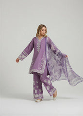 SwagiWear - Unstitched Luxury Lawn Heavy Embroidered 3PC Suit - Sw1342