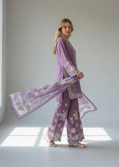 SwagiWear - Unstitched Luxury Lawn Heavy Embroidered 3PC Suit - Sw1342