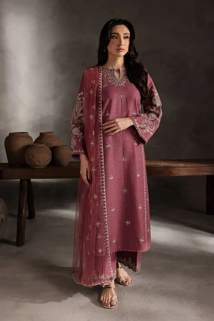 Swagiwear Batik - Summer 3PC Lawn Embroidered Suit - 