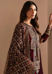 Swagiwear Jazmin - Embroidered Velvet 3-Piece Dress - 