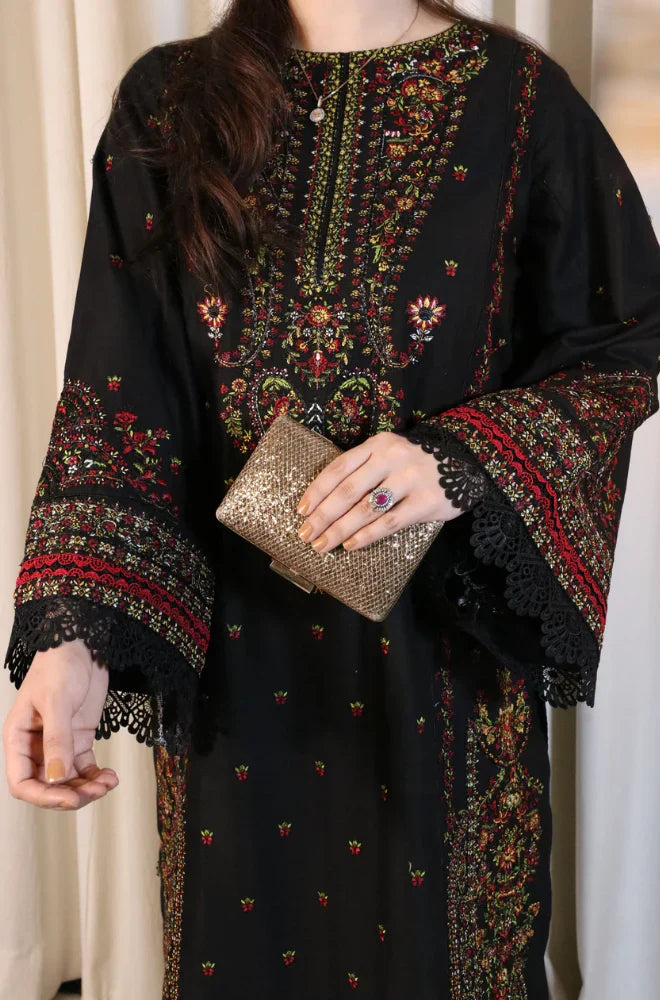Swagiwear Zara Shahjahan - Winter 3PC Dhanak Embroidered Suit - 