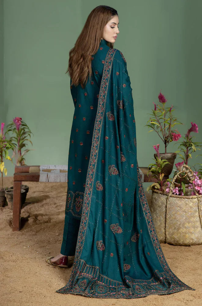 Swagiwear Mohagni - Winter 3PC Dhanak Embroidered Suit - 