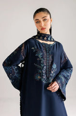 Iznik - 3PC Dhanak Embroidered Shirt With Dhanak Embroidered Dupatta and Trouser - Sw1547