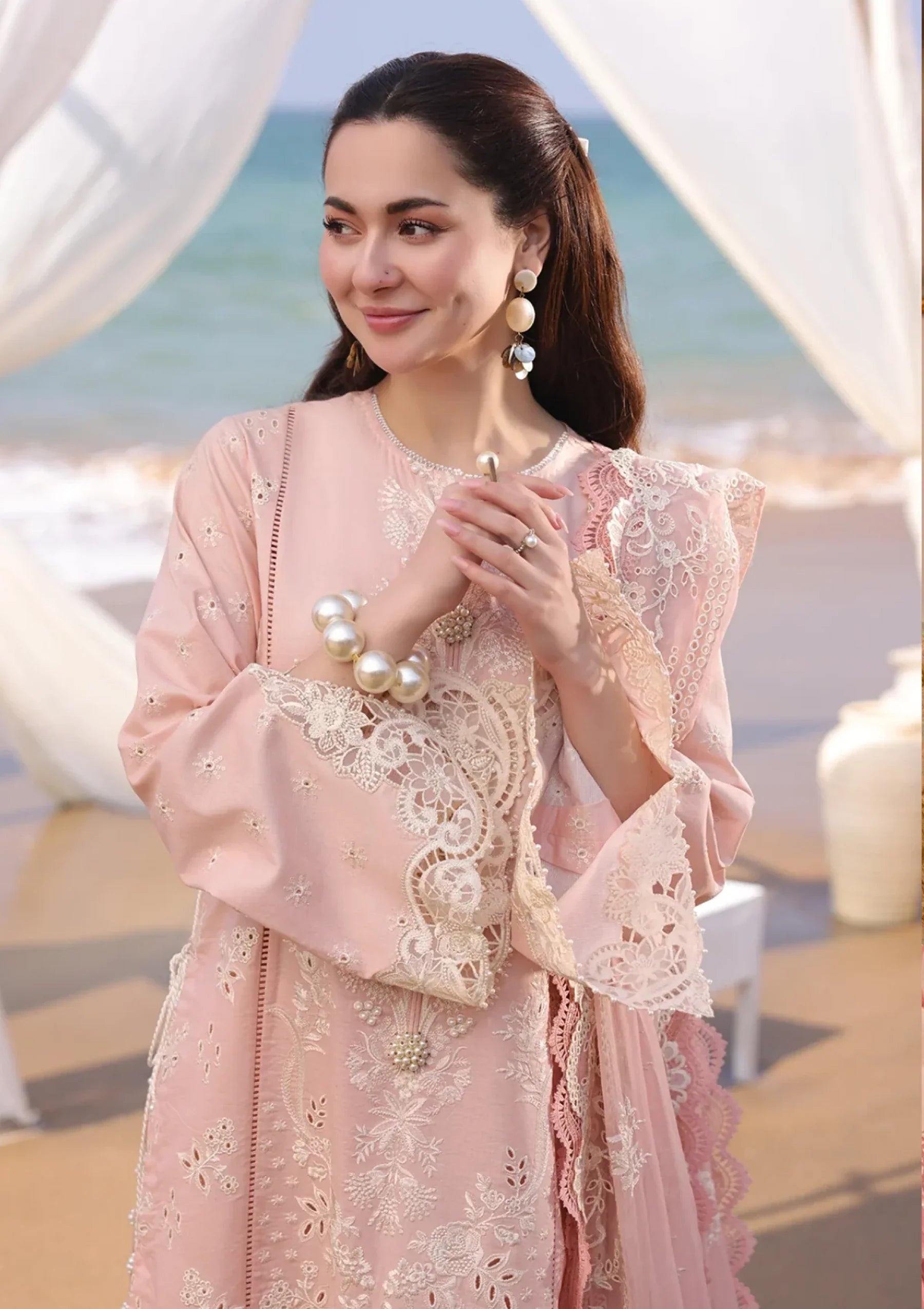 Swagiwear Chikenkari Qalamkar Embroidered 3 PC Lawn - 